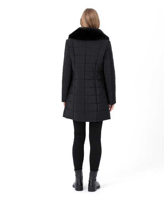 SEÇİL FUR DETAILED DOUBLE ZIPPER INFLATABLE COAT