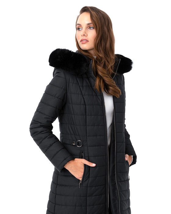 Midi Boy Kapüşonlu Şişme Kaban