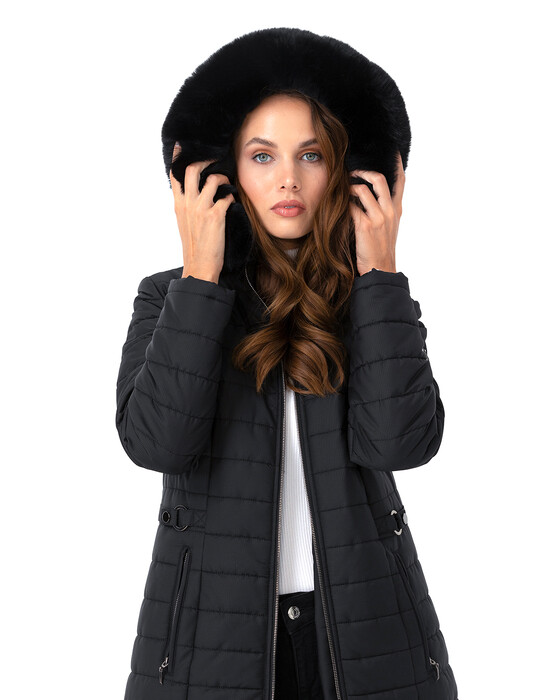 Midi Boy Kapüşonlu Şişme Kaban