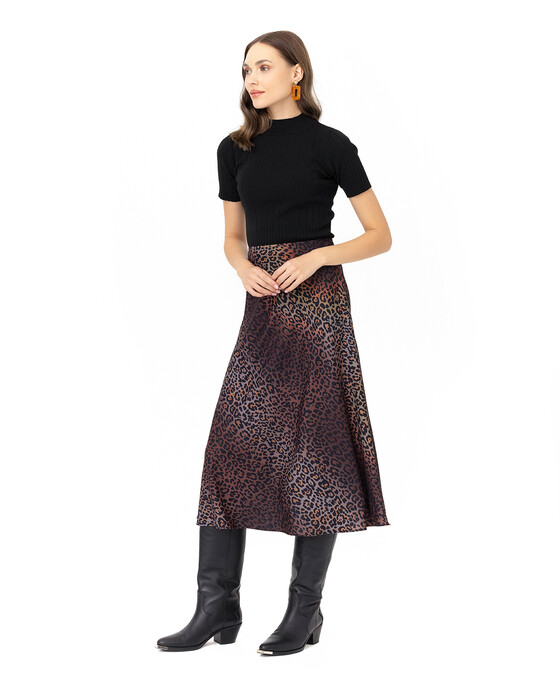 SEÇİL LEOPARD PRINT SKIRT