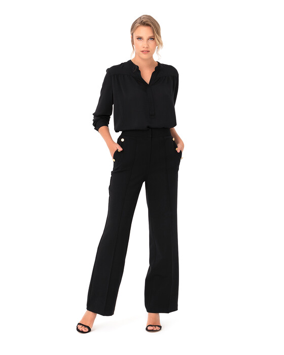 SEÇİL BUTTON DETAILED LOOSE PANTS