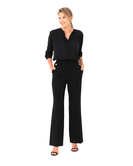 SEÇİL BUTTON DETAILED LOOSE PANTS