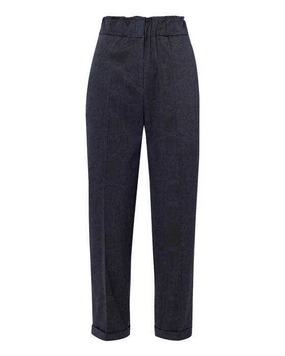 SEÇİL ELASTIC WAIST DOUBLE LEG TROUSERS