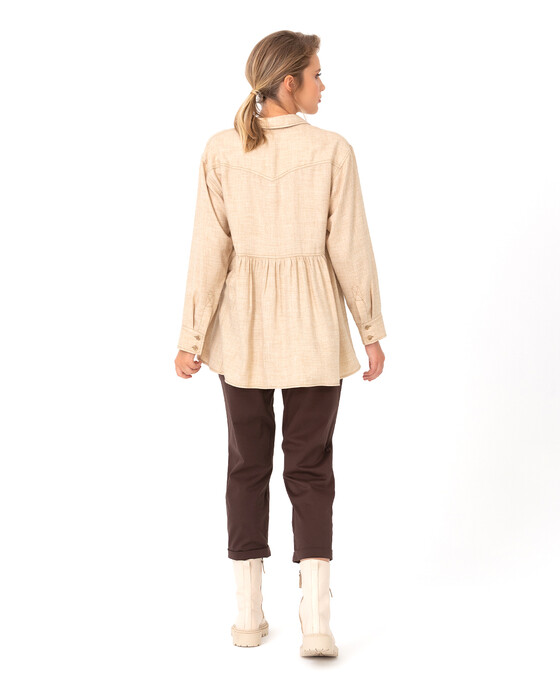 SEÇİL ELASTIC WAIST DOUBLE LEG TROUSERS