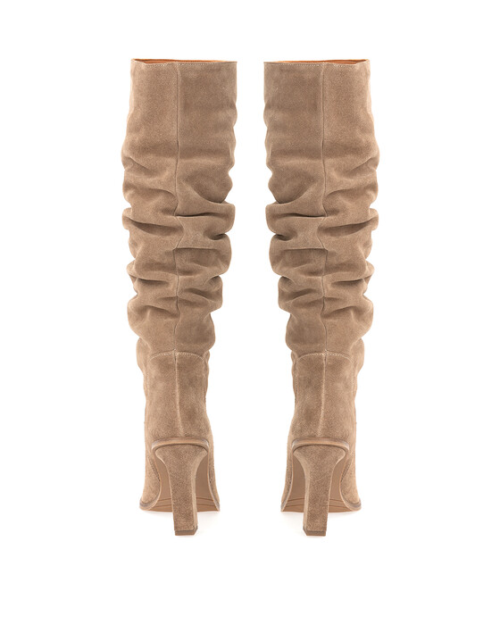 Büzgülü Topuklu Çizme
