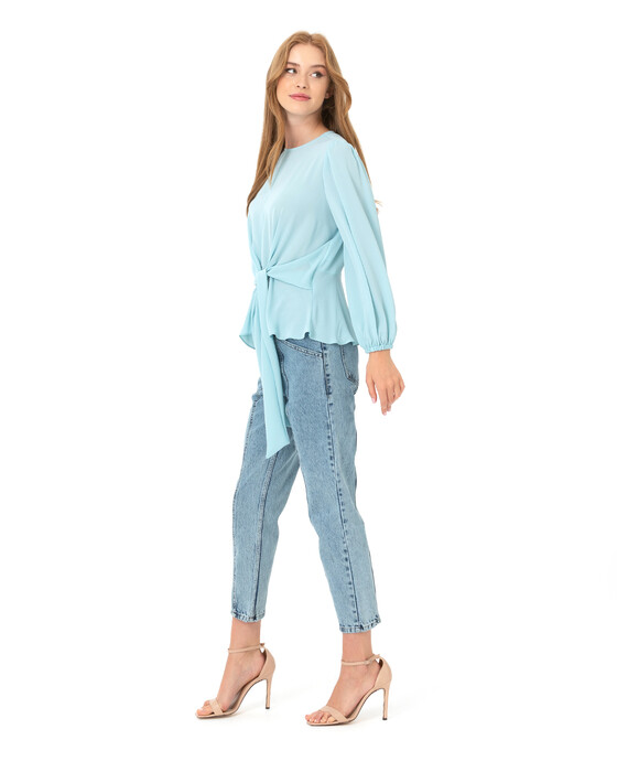 Önü Bağlamalı Bluz