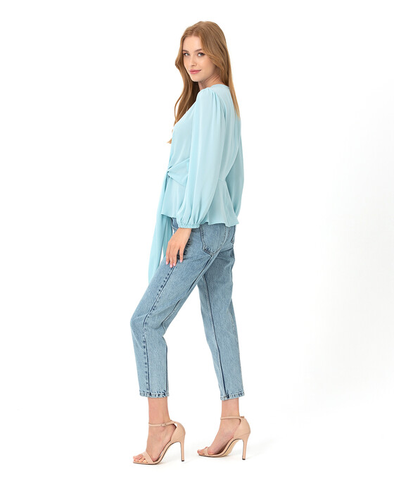 Önü Bağlamalı Bluz