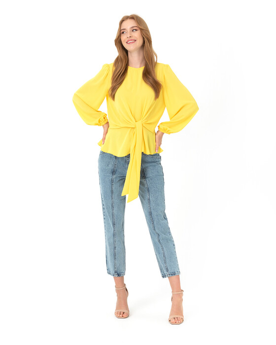 Önü Bağlamalı Bluz