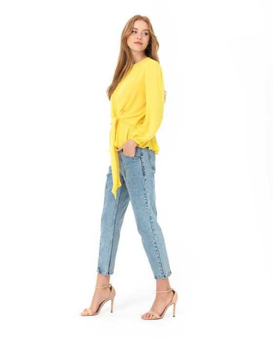 Önü Bağlamalı Bluz