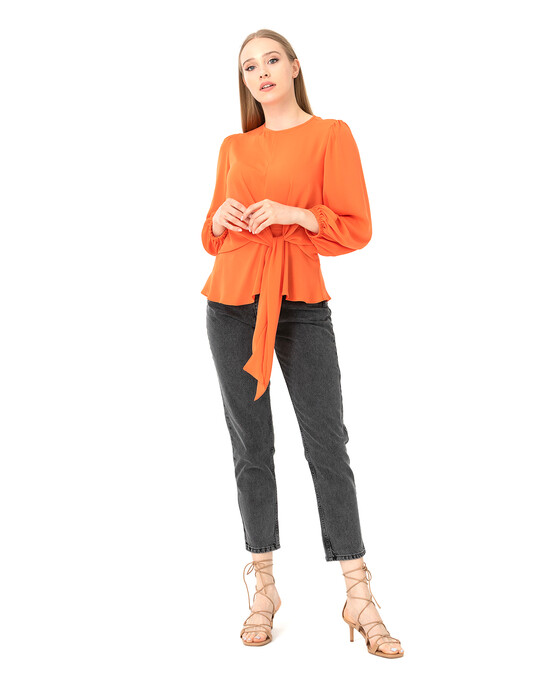 Önü Bağlamalı Bluz