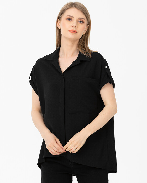 Cep Detaylı Kısa Kollu Gömlek