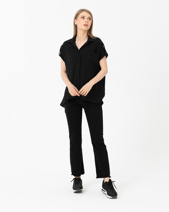 Cep Detaylı Kısa Kollu Gömlek