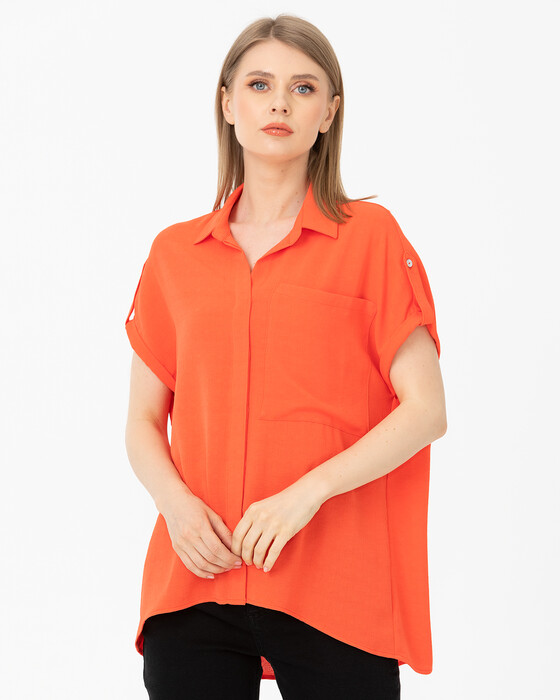 Cep Detaylı Kısa Kollu Gömlek