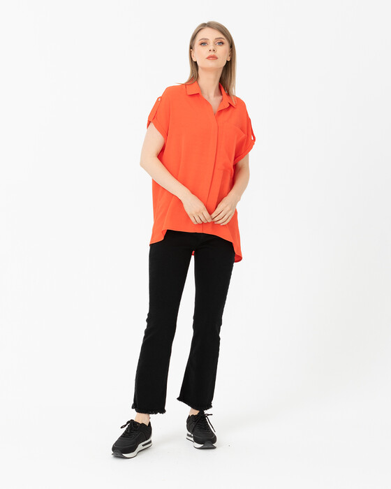 Cep Detaylı Kısa Kollu Gömlek