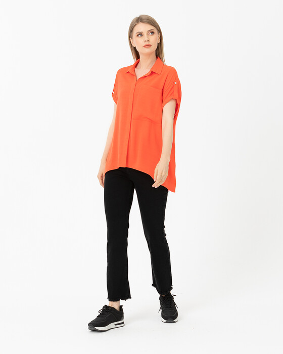 Cep Detaylı Kısa Kollu Gömlek