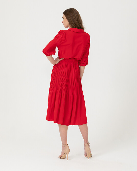 Midi Boy Gömlek Elbise