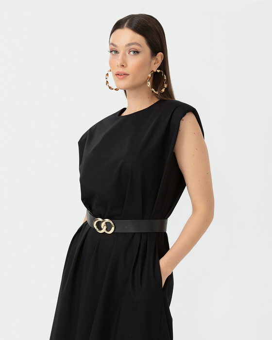 BELTED SLEEVE DRESS