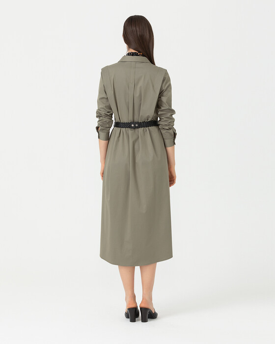 Kemerli Gömlek Elbise