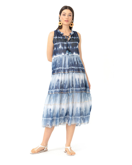 Volanlı Kolsuz Elbise