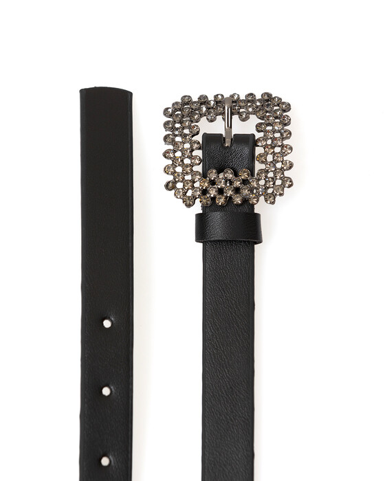 CRYSTAL GEM METAL BUCKLE BELT
