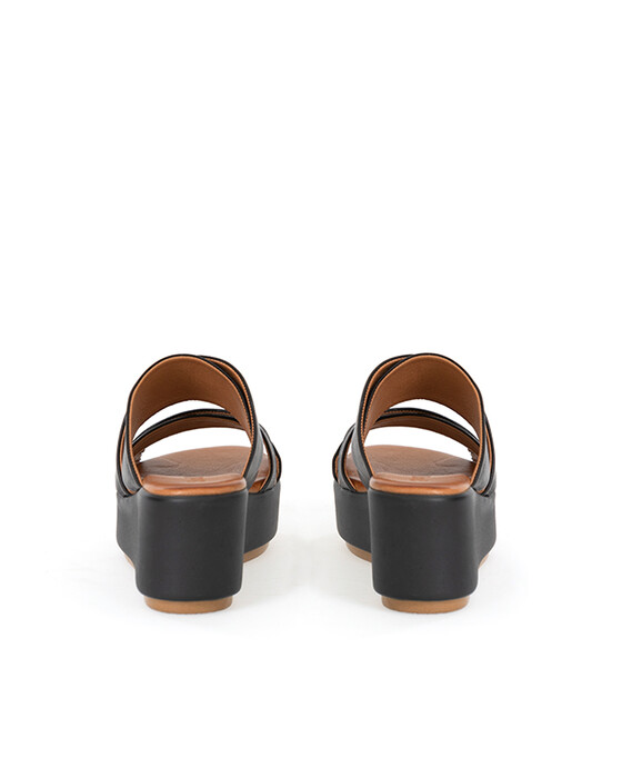 Yüksek Tabanlı Deri Terlik