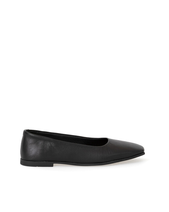 Square toe leather discount flats