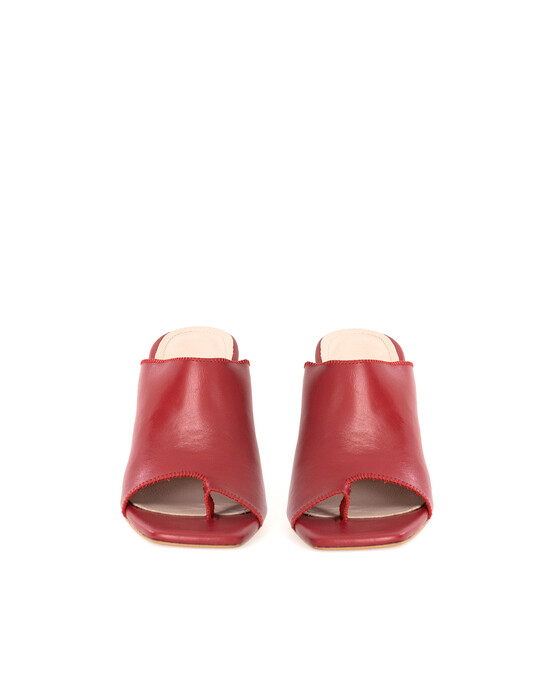 THICK HEELED LEATHER SLIPPER