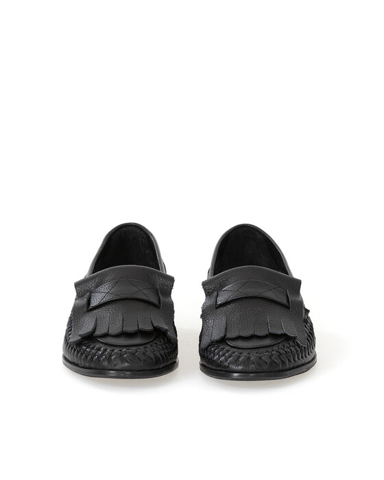 Örgü Detaylı Püsküllü Babet