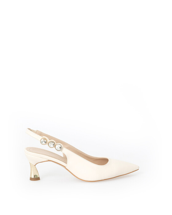 Arkası Açık Taş Detaylı Ayakkabı