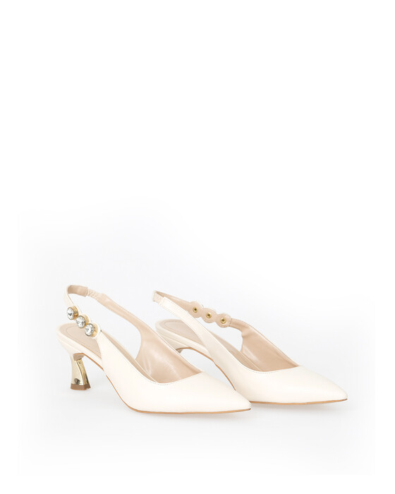 Arkası Açık Taş Detaylı Ayakkabı