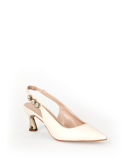 Arkası Açık Taş Detaylı Ayakkabı