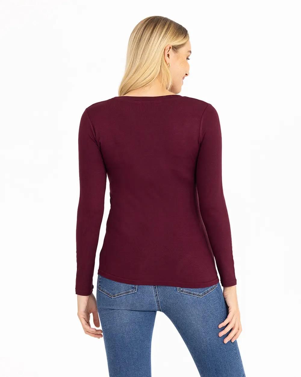 Round Neck Long Sleeve Basic T-Shirt