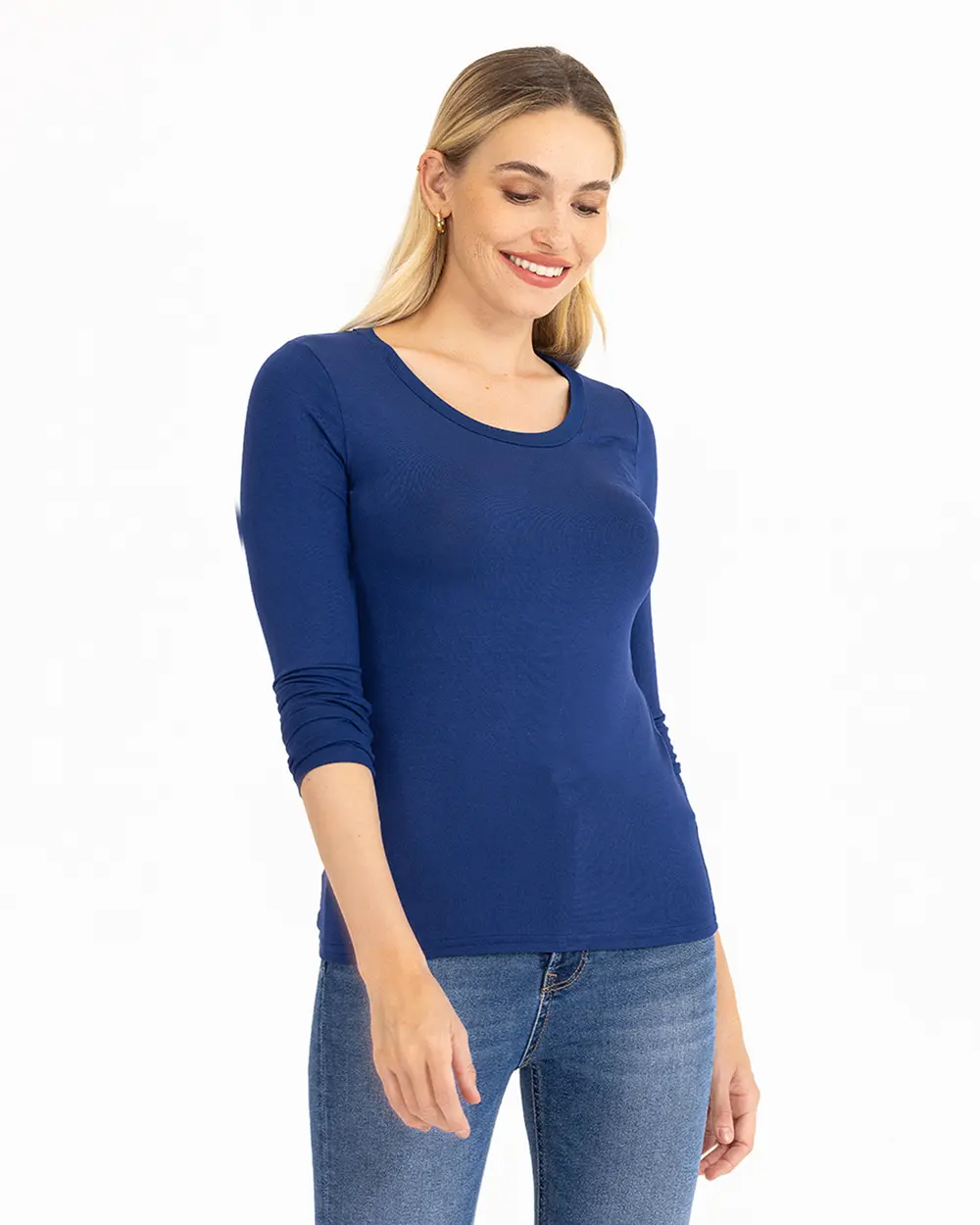 Round Neck Long Sleeve Basic T-Shirt