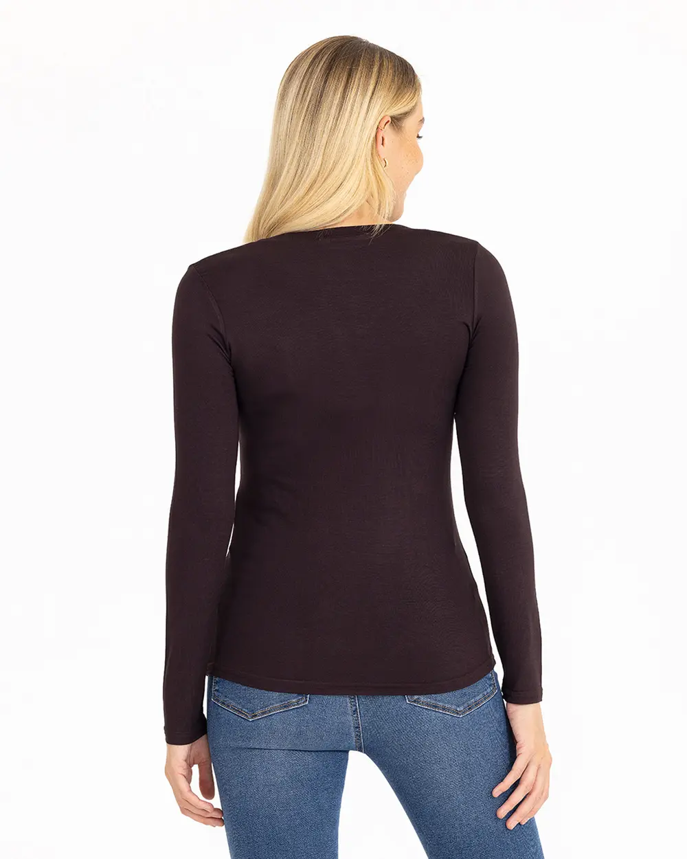 Round Neck Long Sleeve Basic T-Shirt