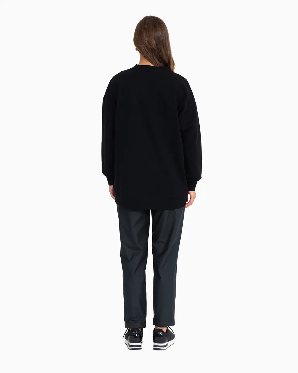 Baskılı Boncuk İşlemeli Sweatshirt