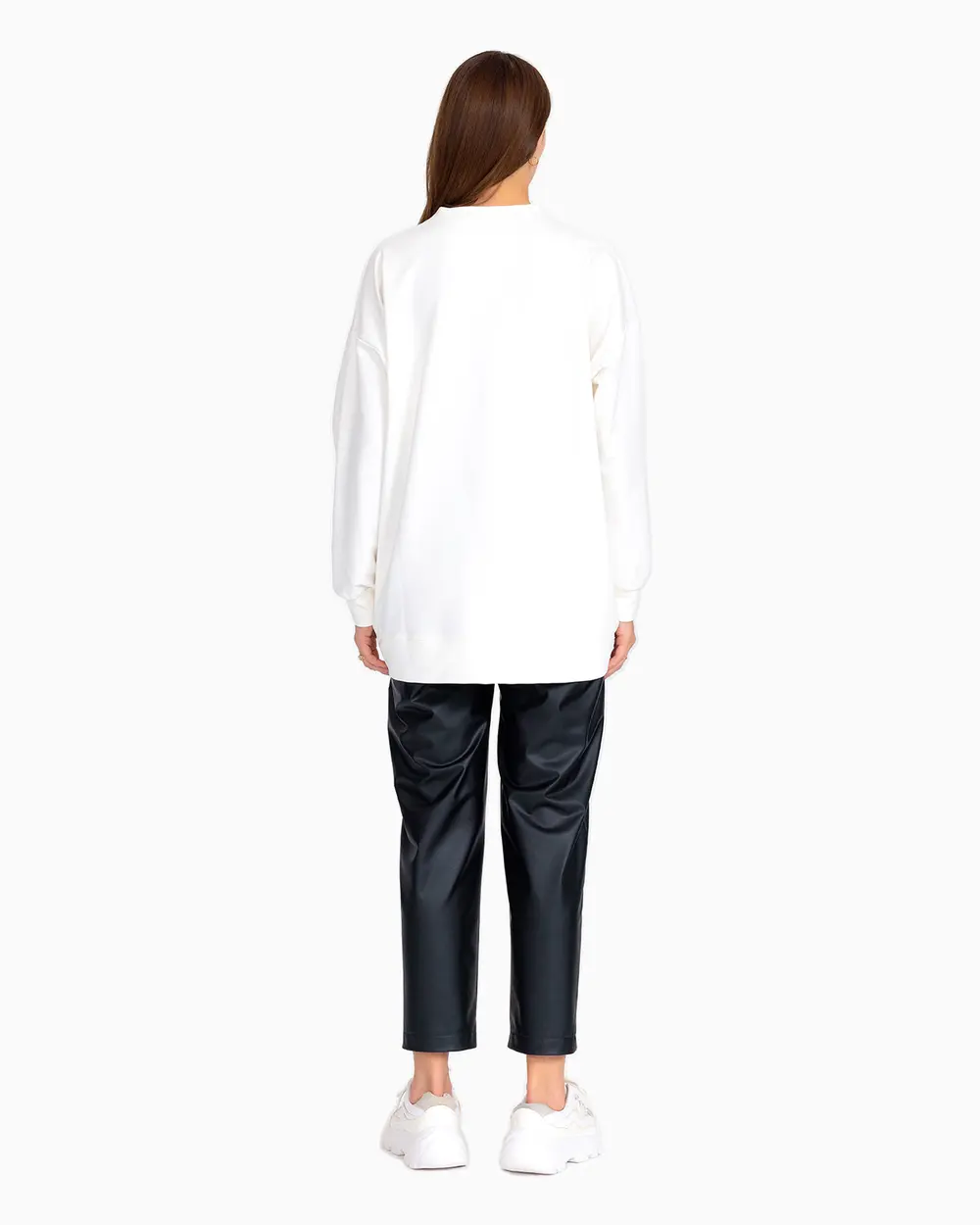 Baskılı Boncuk İşlemeli Sweatshirt