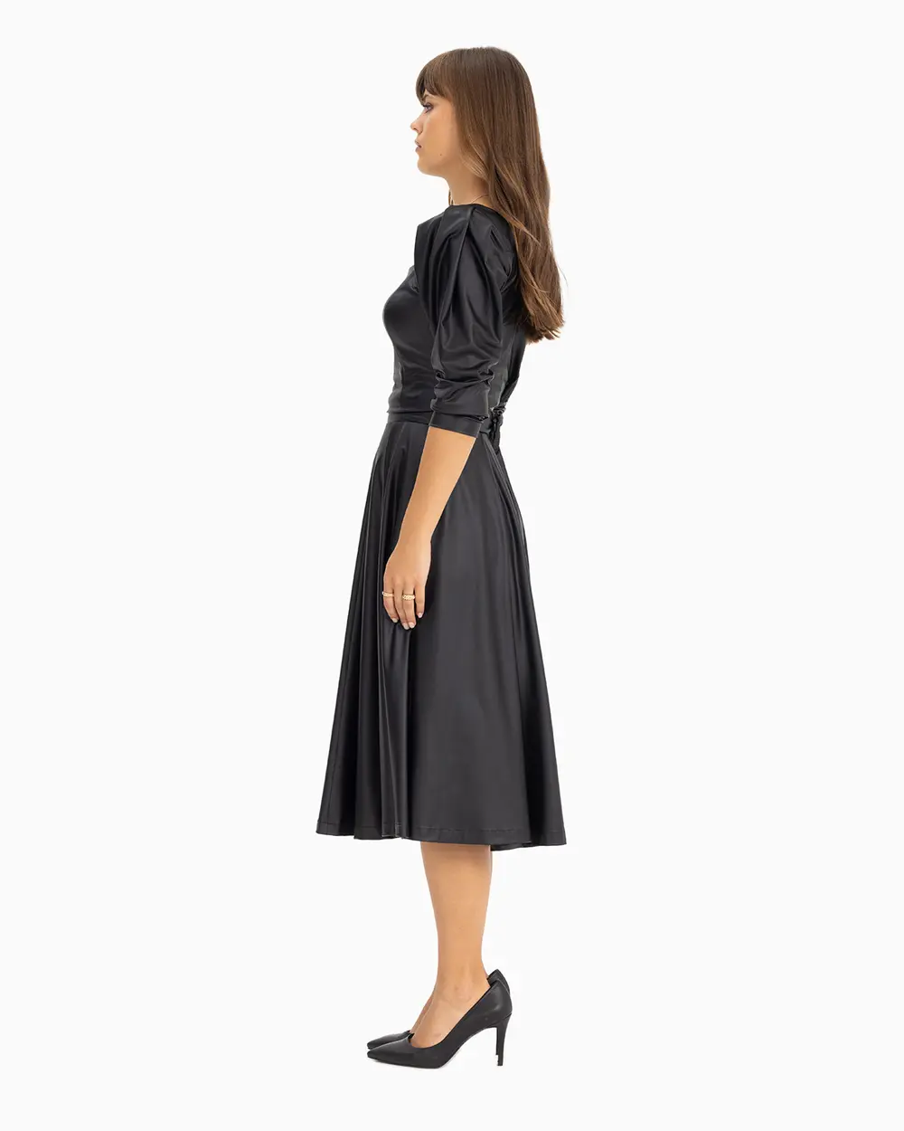 Suni Deri Prenses Kol Bluz