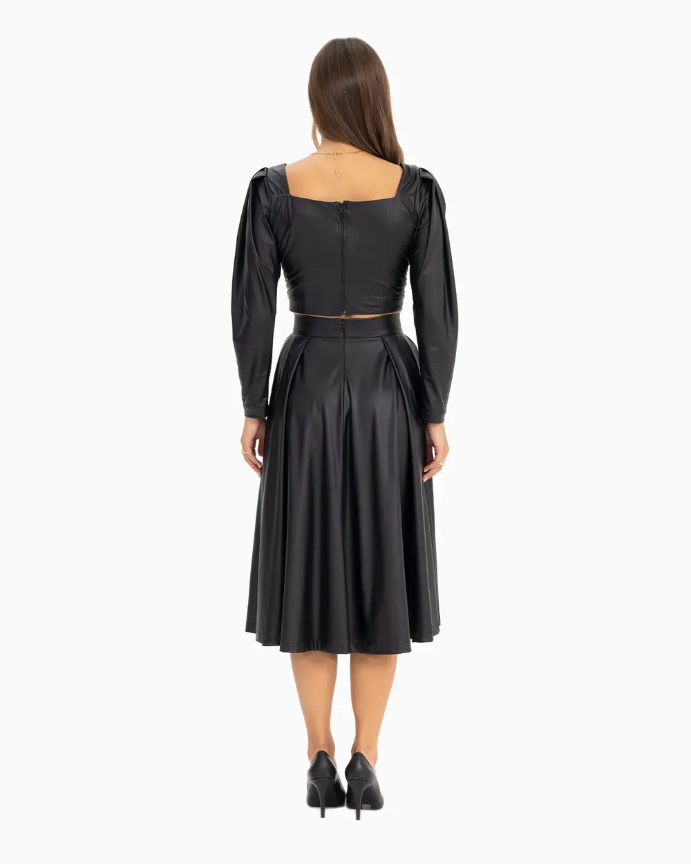 Suni Deri Prenses Kol Bluz