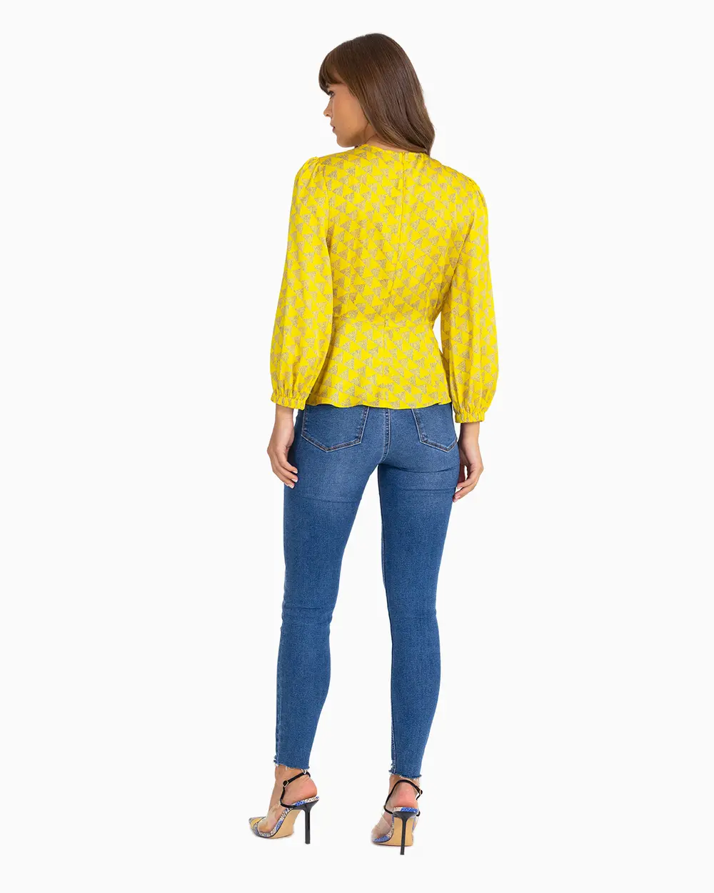 Bağlamalı Desenli Bluz