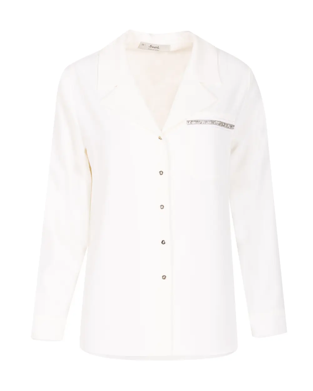 Cep Detaylı Ceket Yaka Gömlek