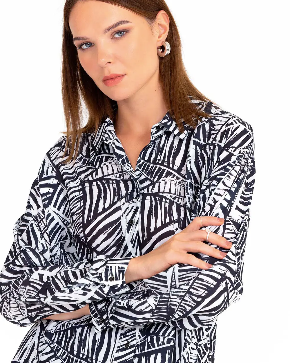 Desenli Rahat Kesim Gömlek