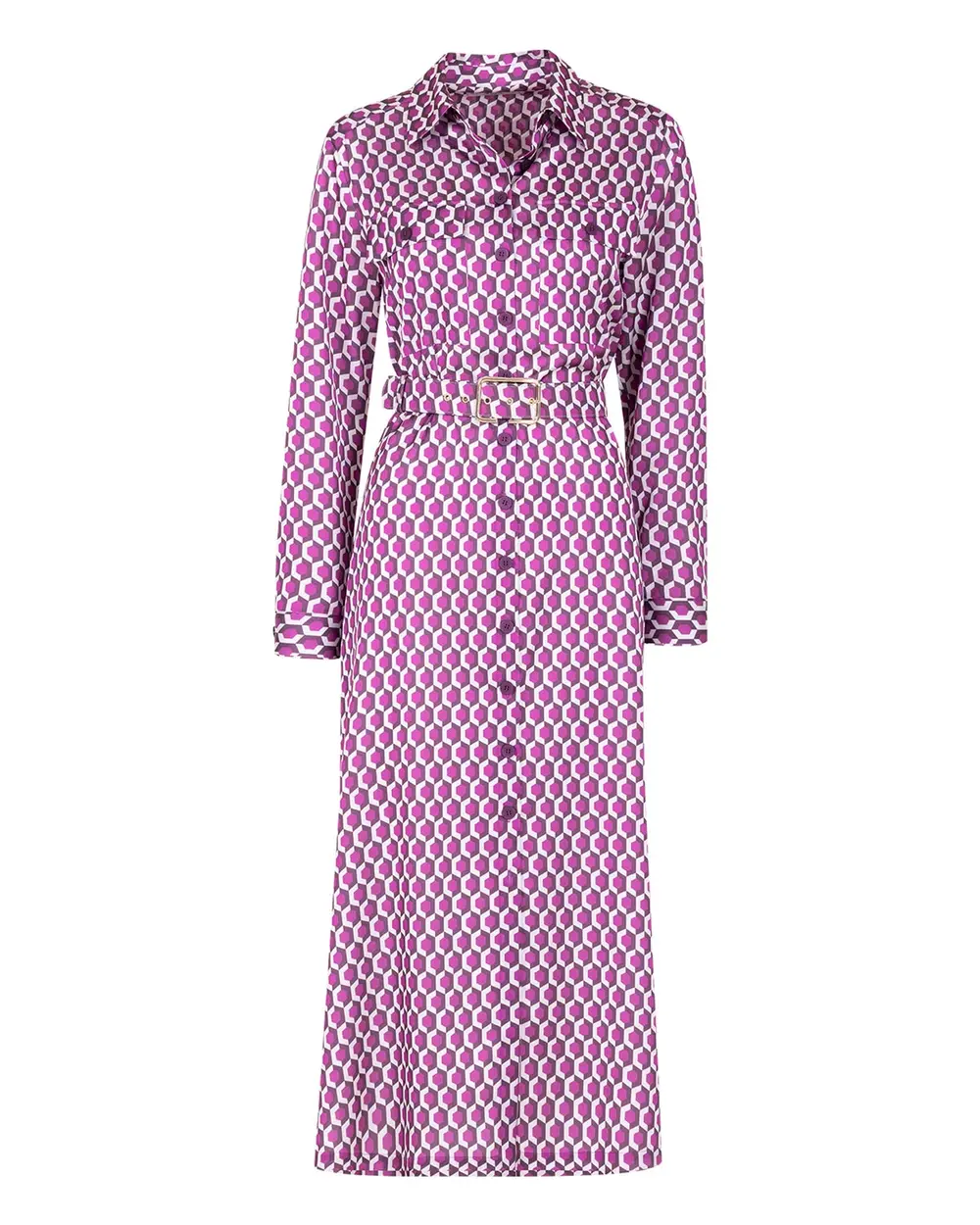 Cep Detaylı Beli Kemerli Elbise