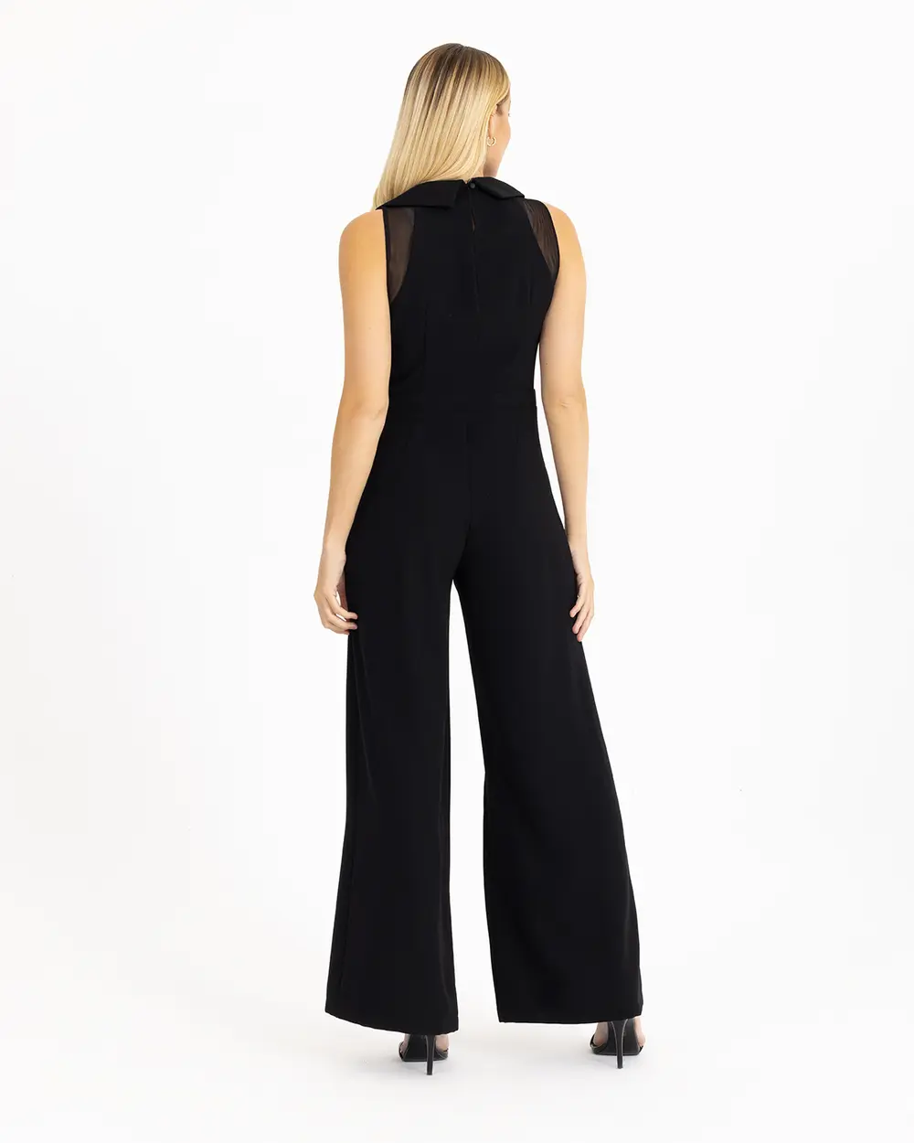 Kruvaze Yakalı Kolsuz Tulum