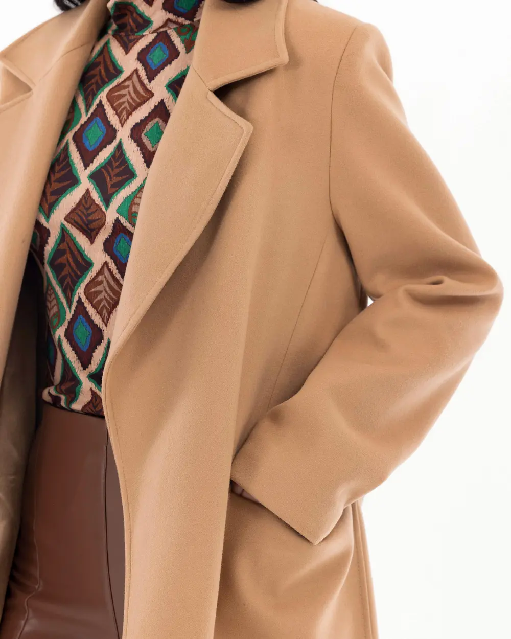 Wide Cut Belted Coat