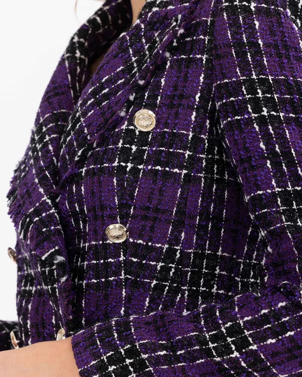 Button Detailed Flared Blazer Jacket