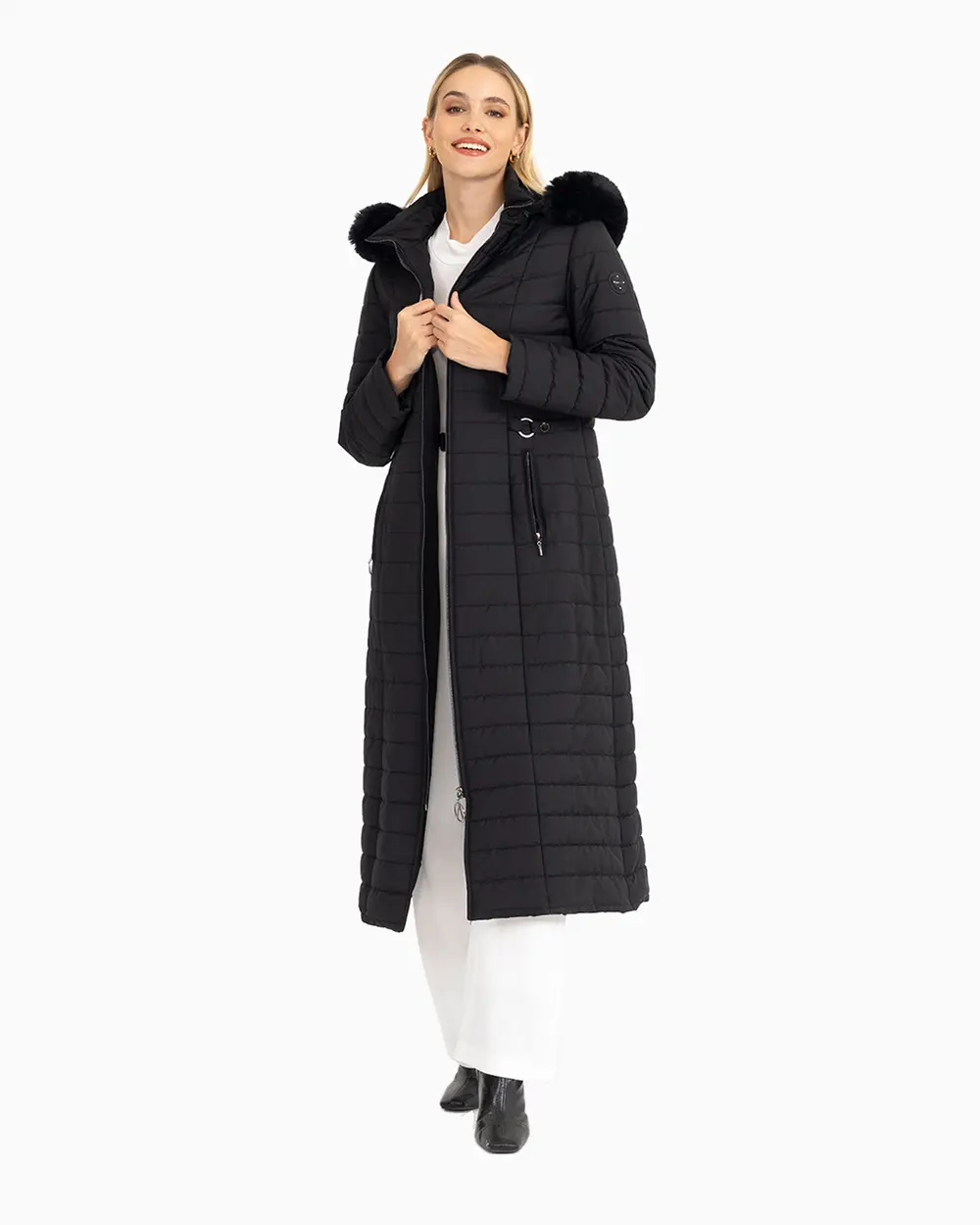 Dikiş Detaylı Midi Boy Şişme Kaban