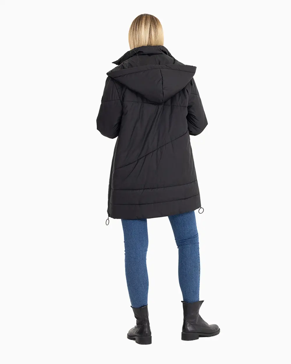 Fermuar Detaylı Şişme Kaban