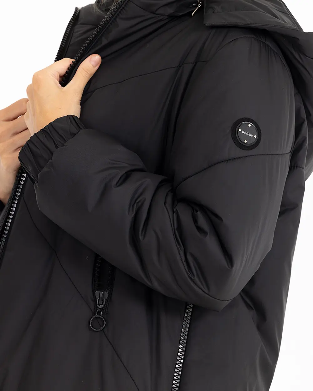 Fermuar Detaylı Şişme Kaban