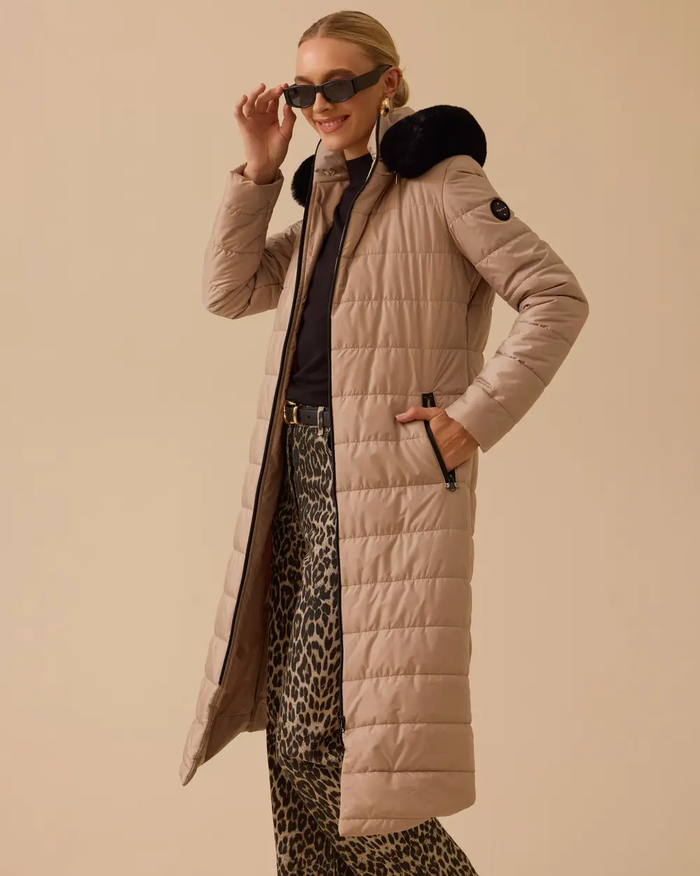 Midi Size Down Jacket