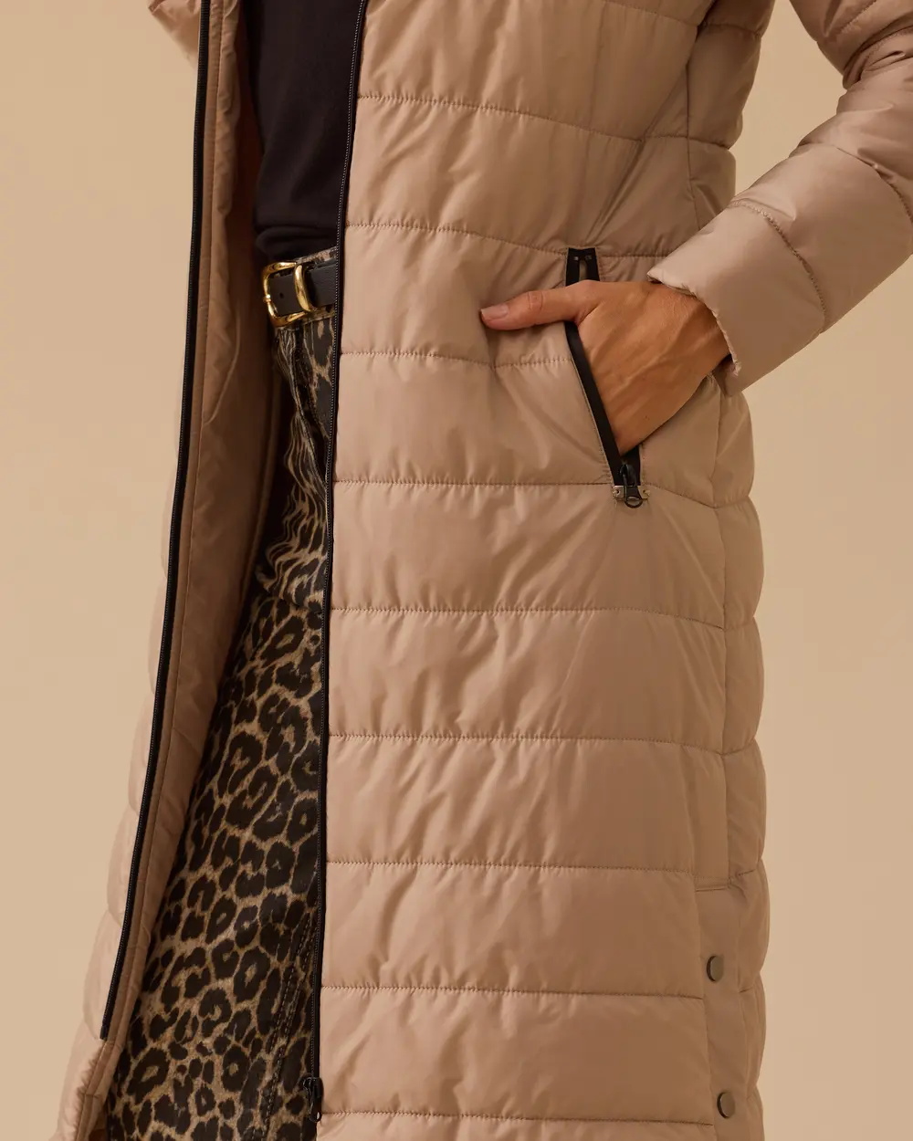 Midi Size Down Jacket